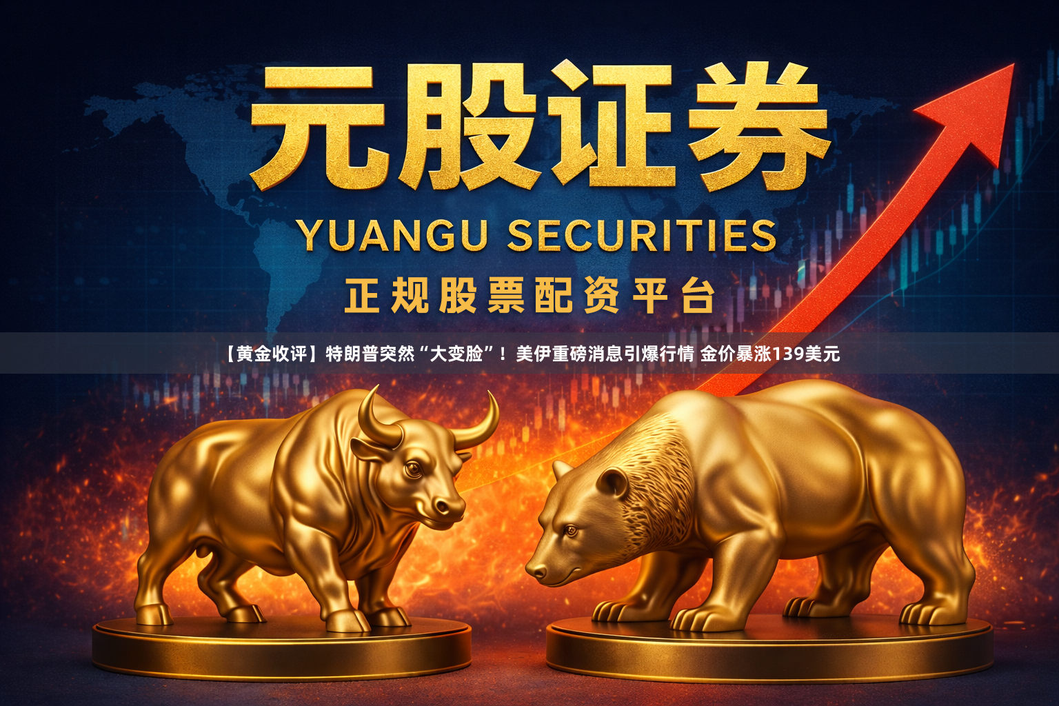 【黄金收评】特朗普突然“大变脸”！美伊重磅消息引爆行情 金价暴涨139美元