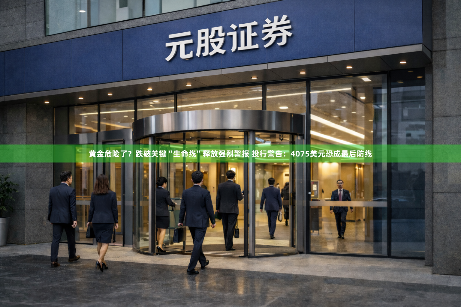 黄金危险了？跌破关键“生命线”释放强烈警报 投行警告：4075美元恐成最后防线